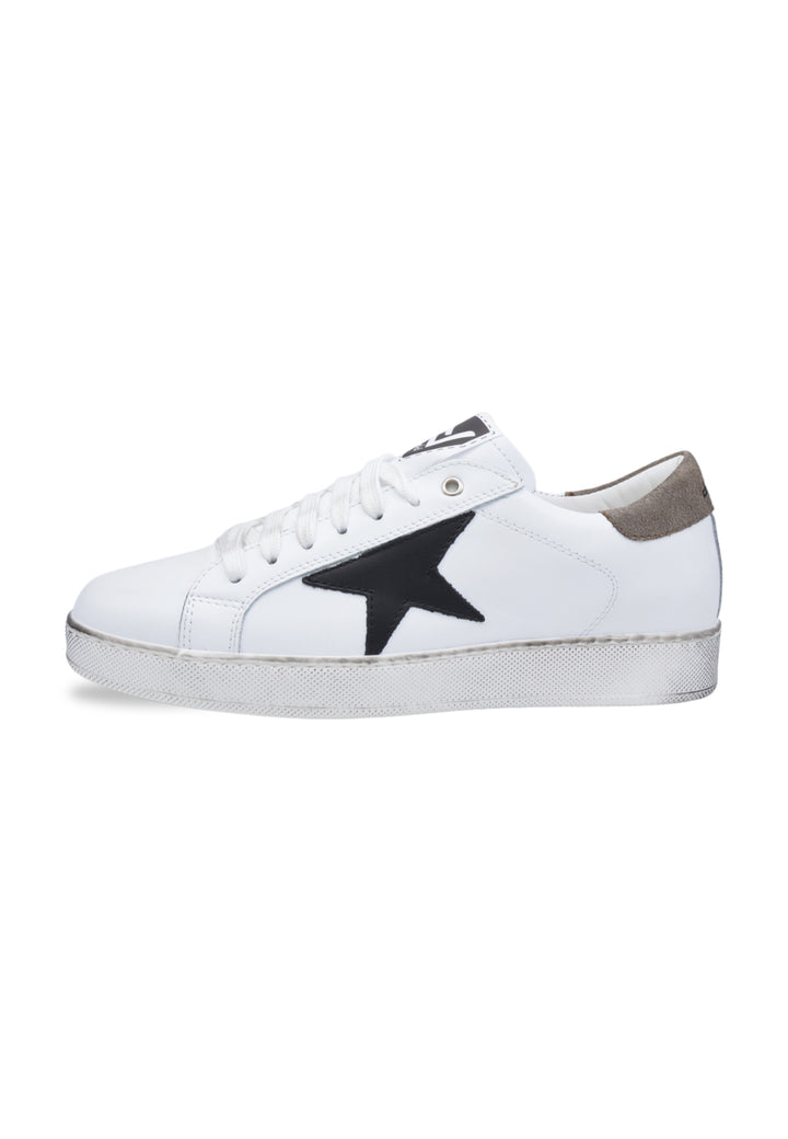 Sneakers Pelle Bianco e Nero Nuanced - 3000U