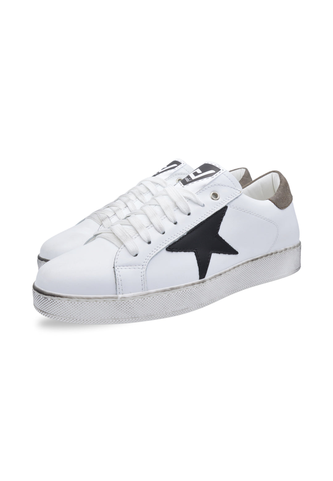 Sneakers Pelle Bianco e Nero Nuanced - 3000U