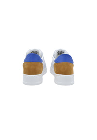 Sneakers Pelle Bianca e cuoio- D-310