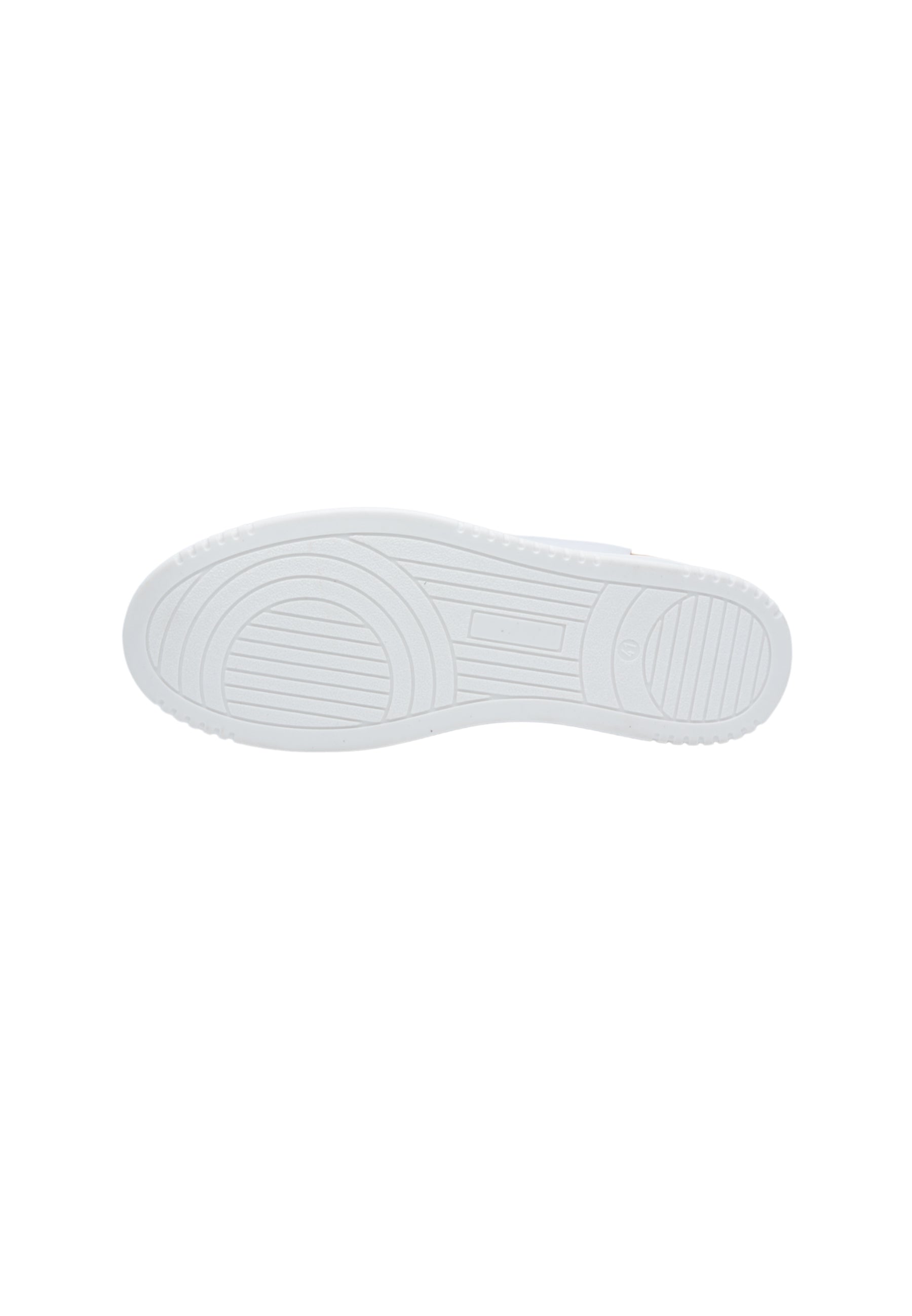 Sneakers Pelle Bianca e cuoio- D-310