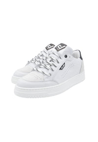 Sneakers Pelle Bianca e Nera - D-310