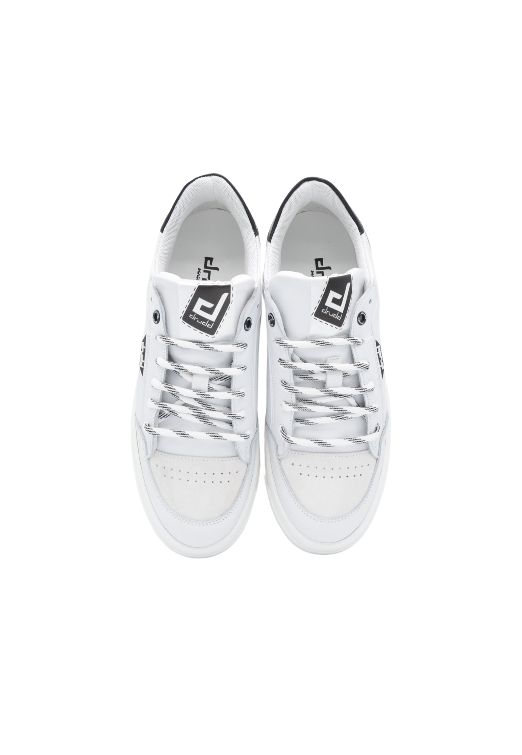 Sneakers Pelle Bianca e Nera - D-310