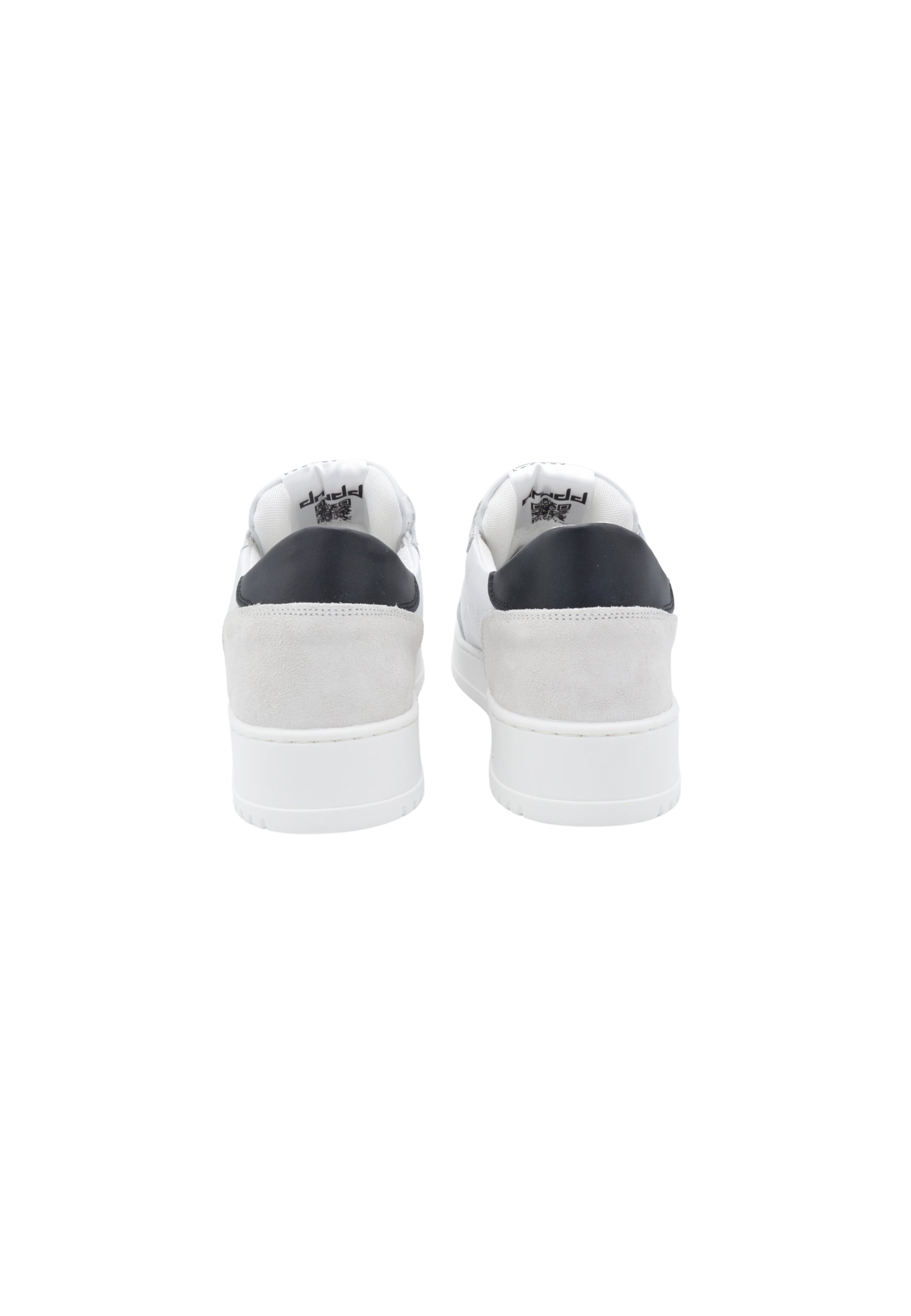 Sneakers Pelle Bianca e Nera - D-310