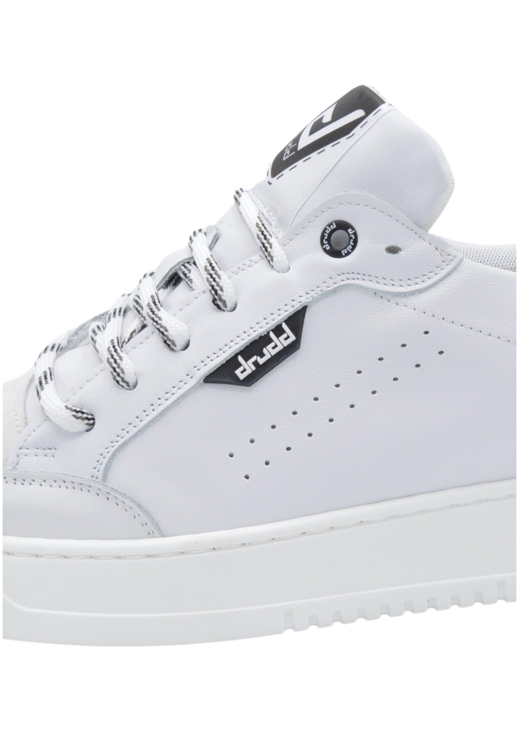 Sneakers Pelle Bianca e Nera - D-310
