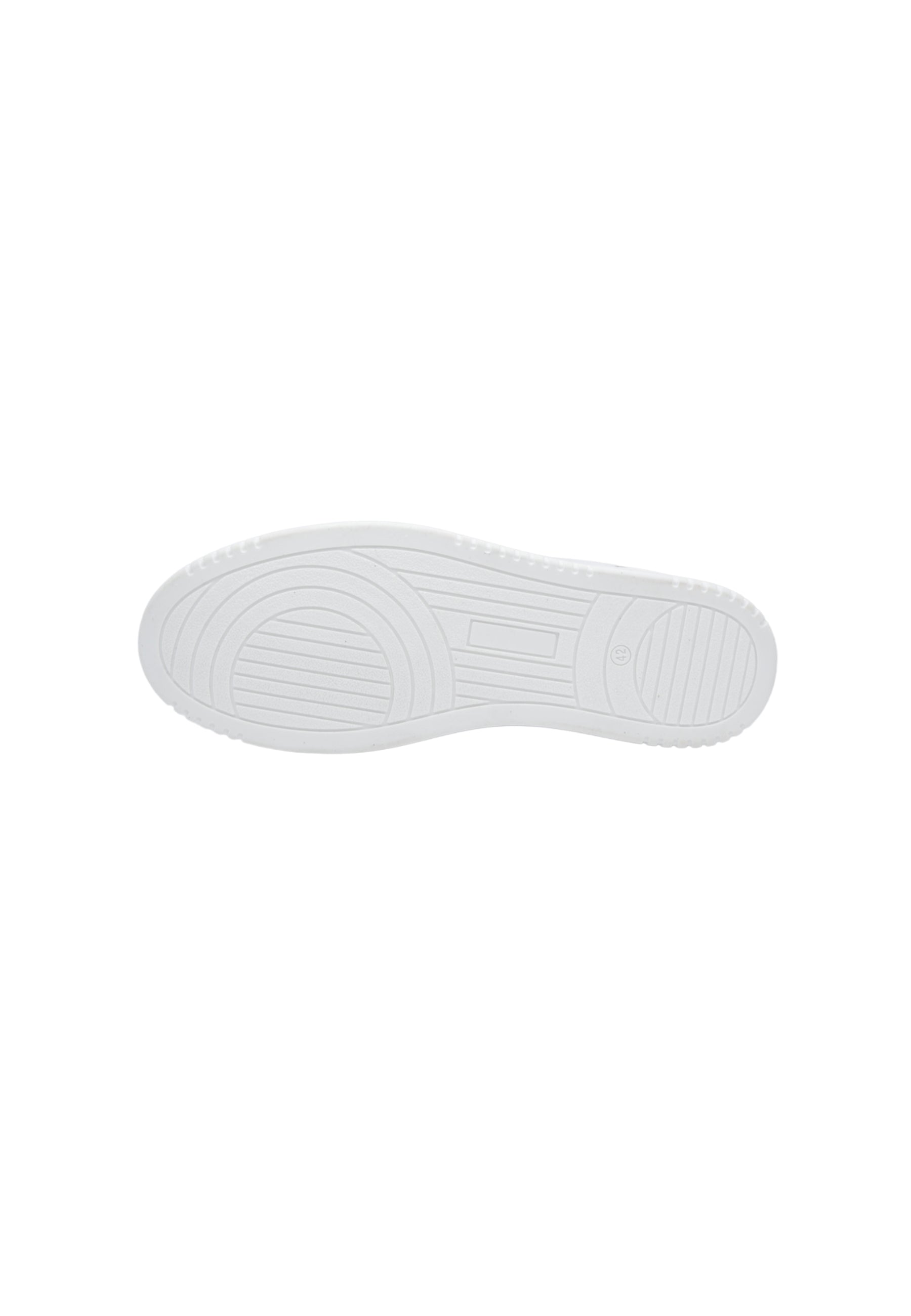 Sneakers Pelle Bianca e Rossa - D-310