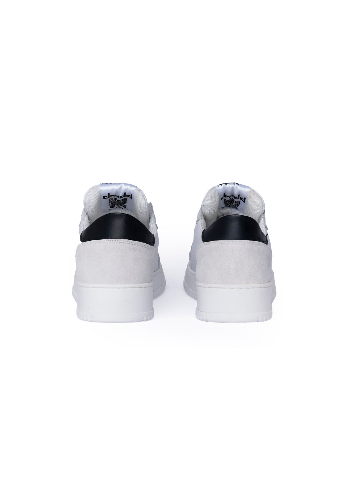 Sneakers Pelle Bianca e Nera - D-310