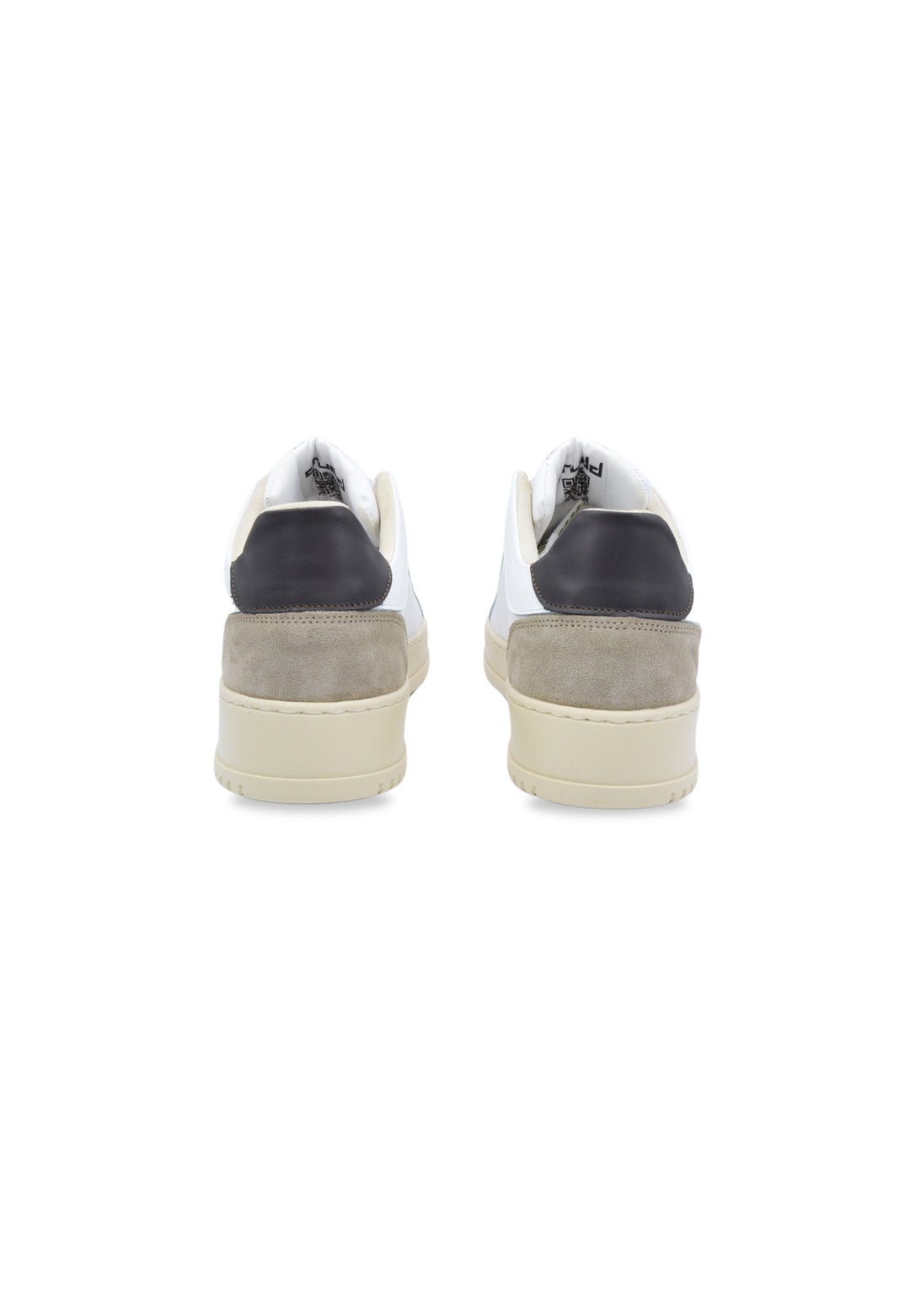 Sneakers Pelle Bianca e beige- D-Benji