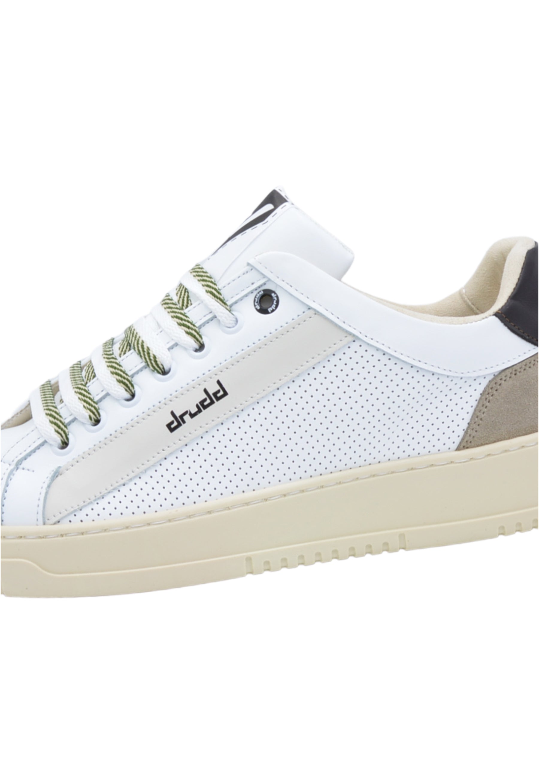 Sneakers Pelle Bianca e beige- D-Benji
