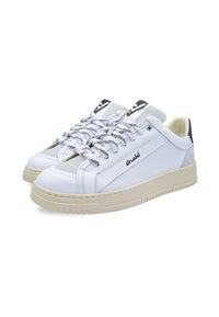 Sneakers Pelle Bianca e nera- D-Benji