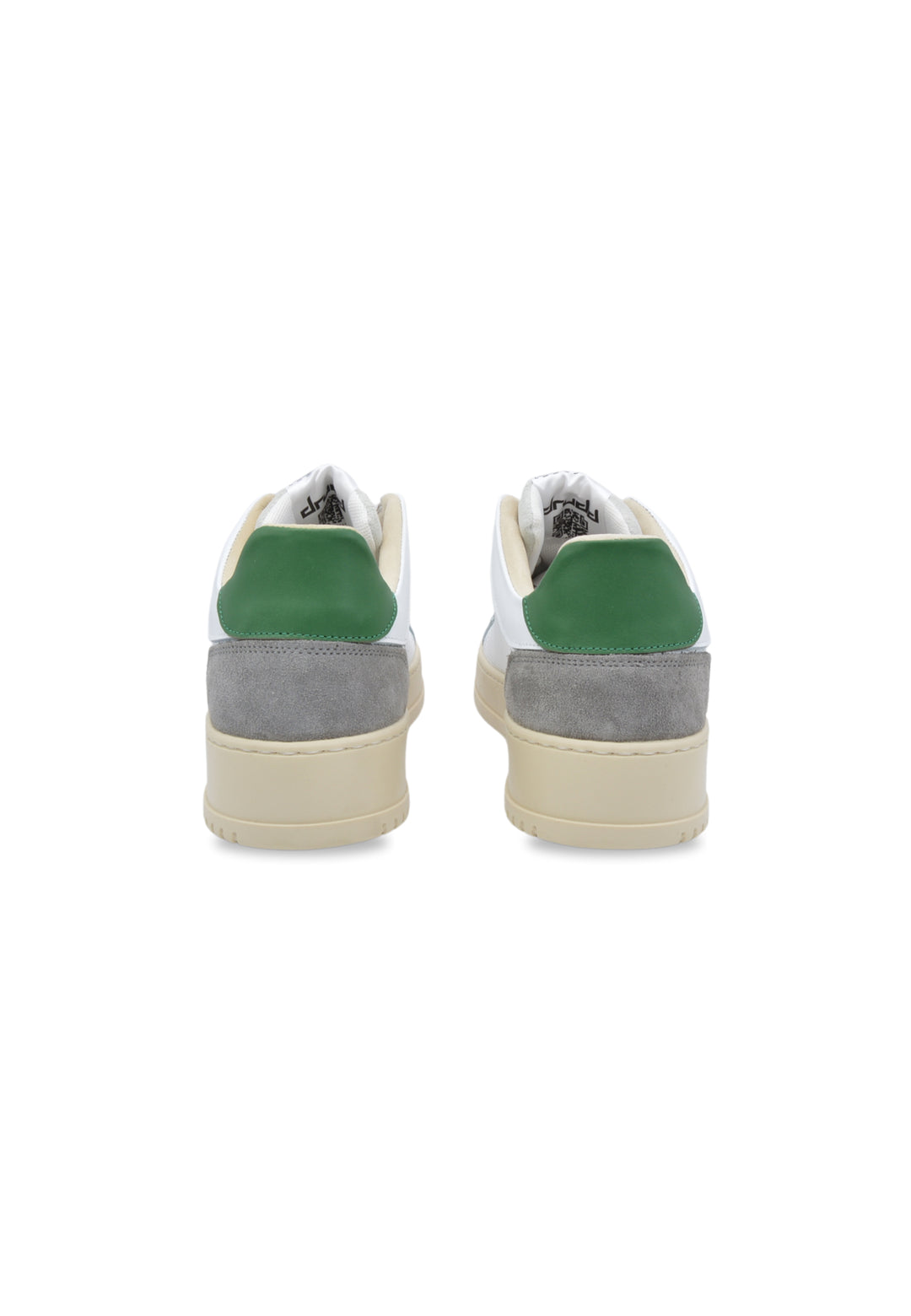 Sneakers Pelle Bianca e verde- D-Benji