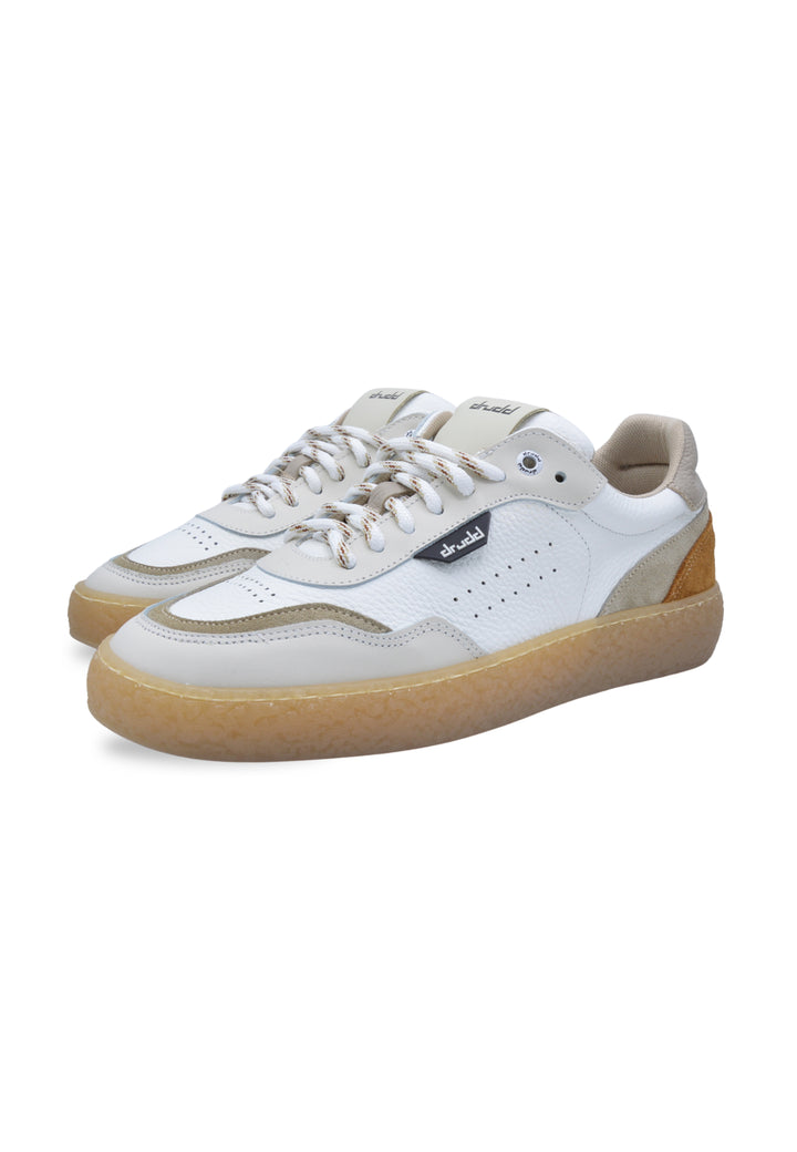 Sneakers in pelle e camoscio bianco e beige - D-Bowery