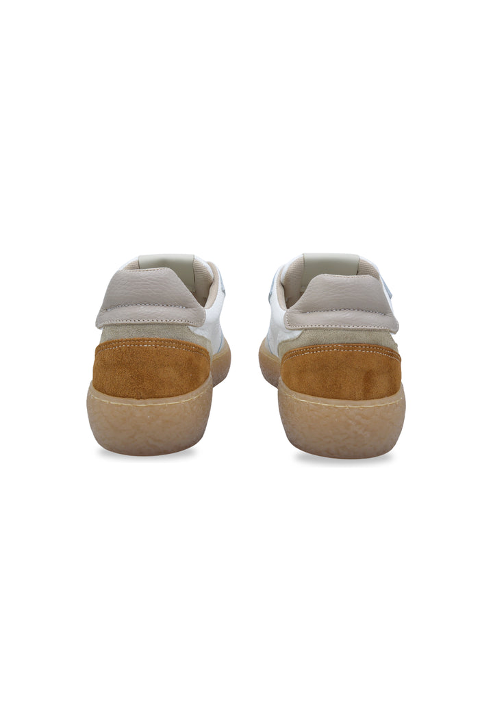 Sneakers in pelle e camoscio bianco e beige - D-Bowery