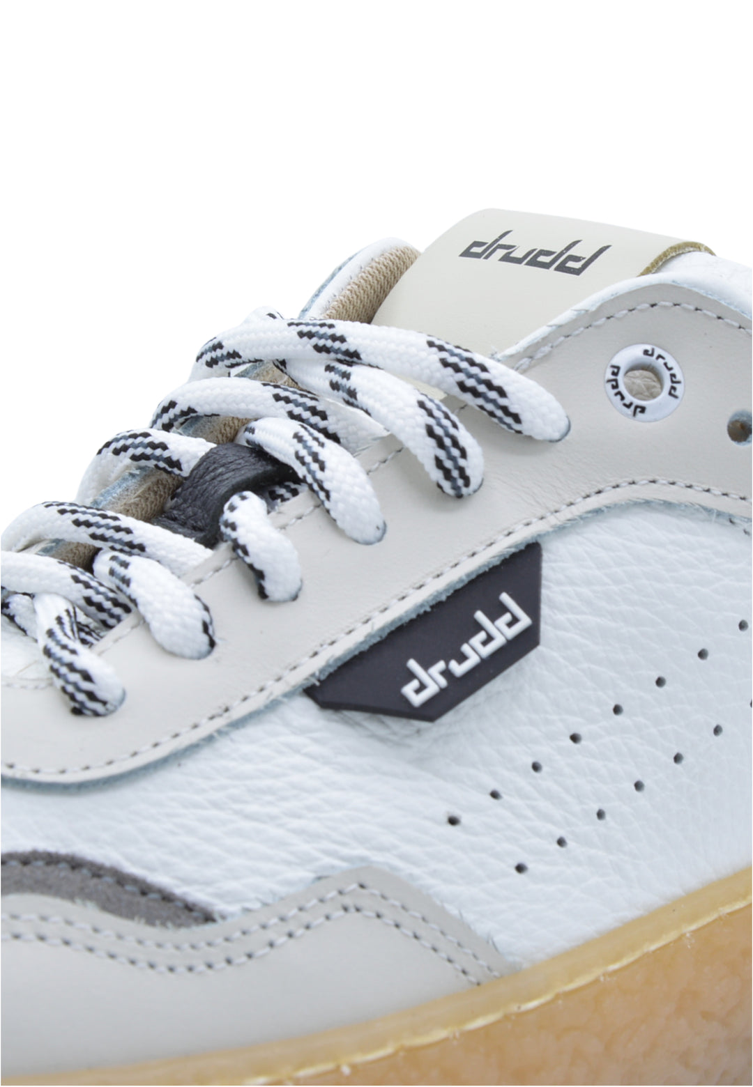 Sneakers in pelle e camoscio bianco e nero - D-Bowery