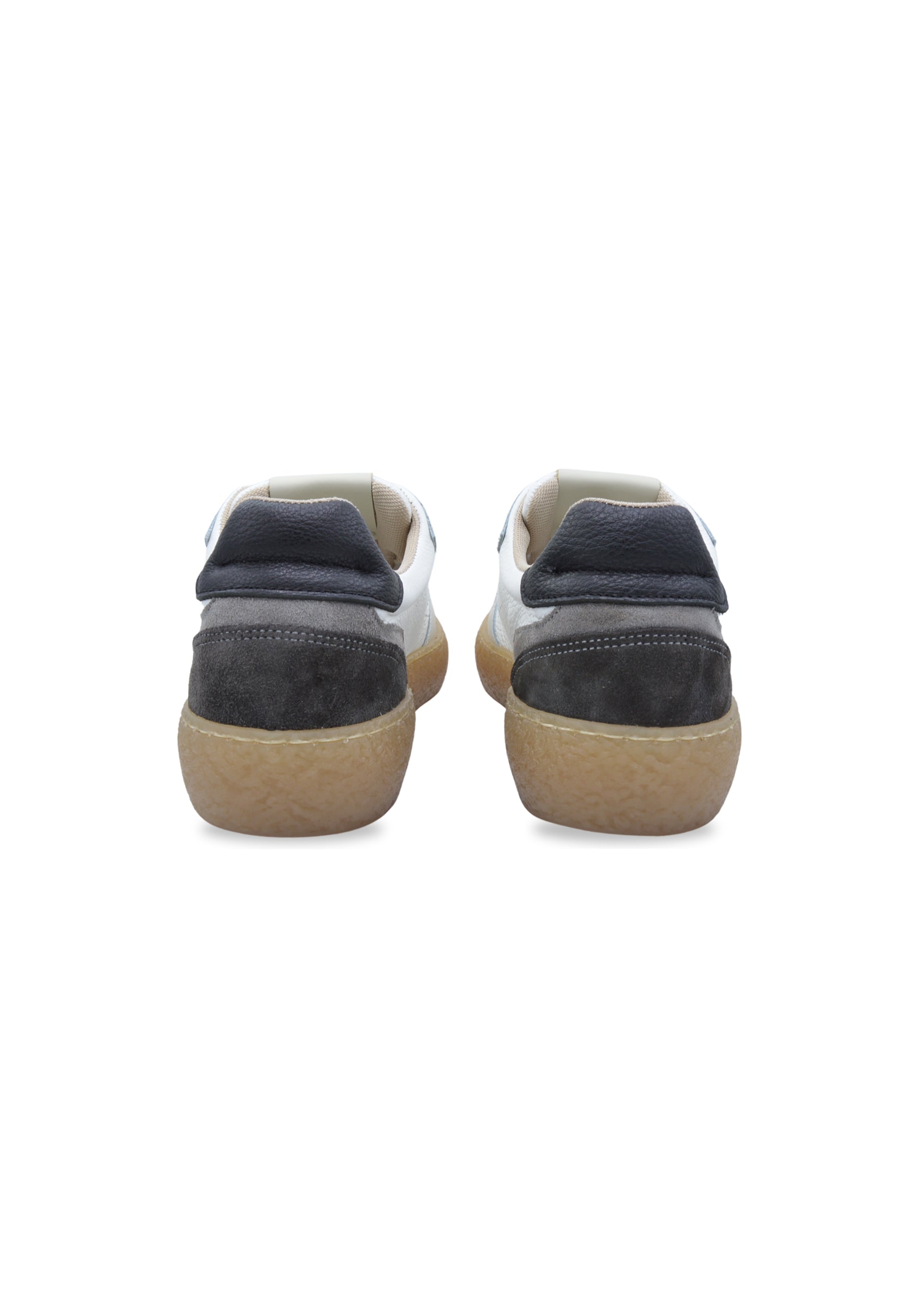 Sneakers in pelle e camoscio bianco e nero - D-Bowery