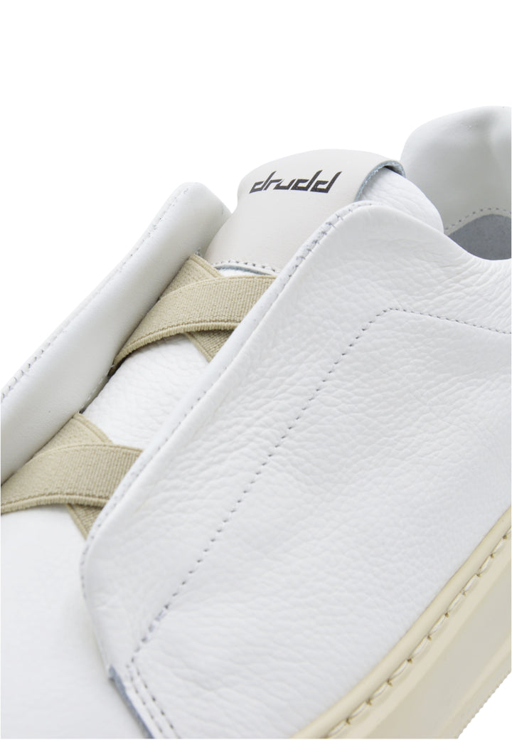 Sneakers slip-on  in pelle martellata bianca - D-Capri