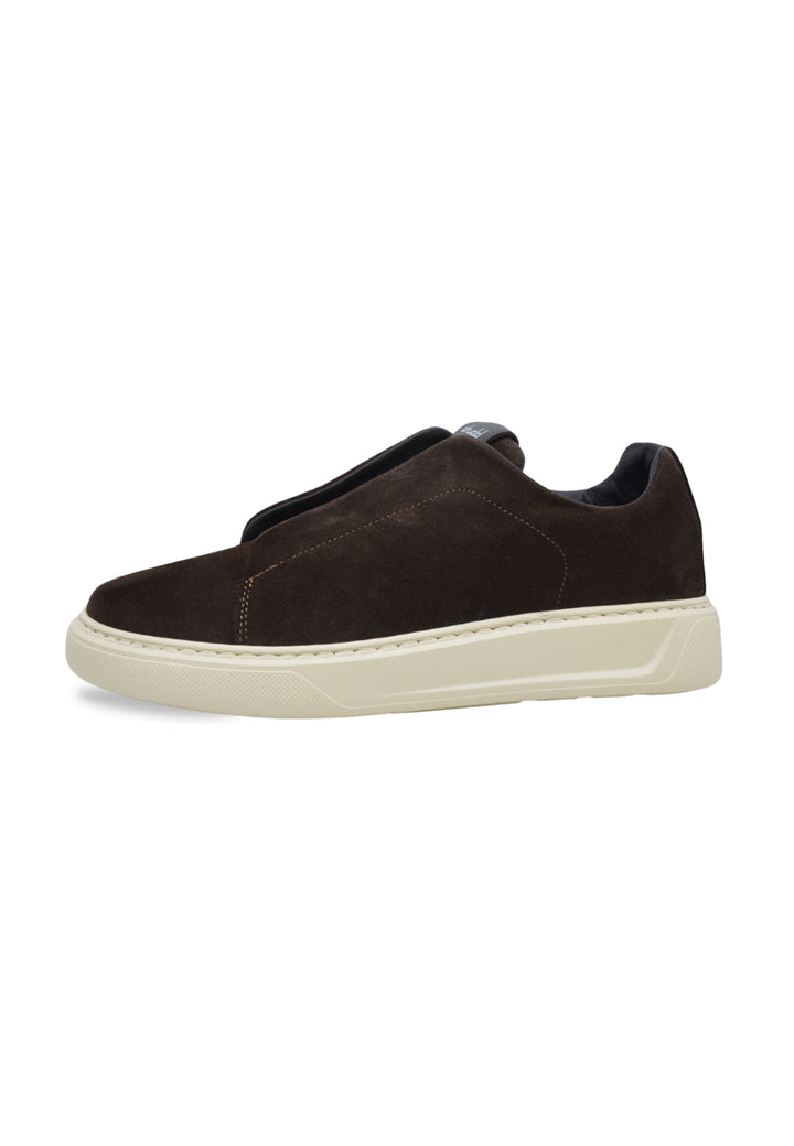 Sneakers slip-on  in camoscio marrone - D-Capri