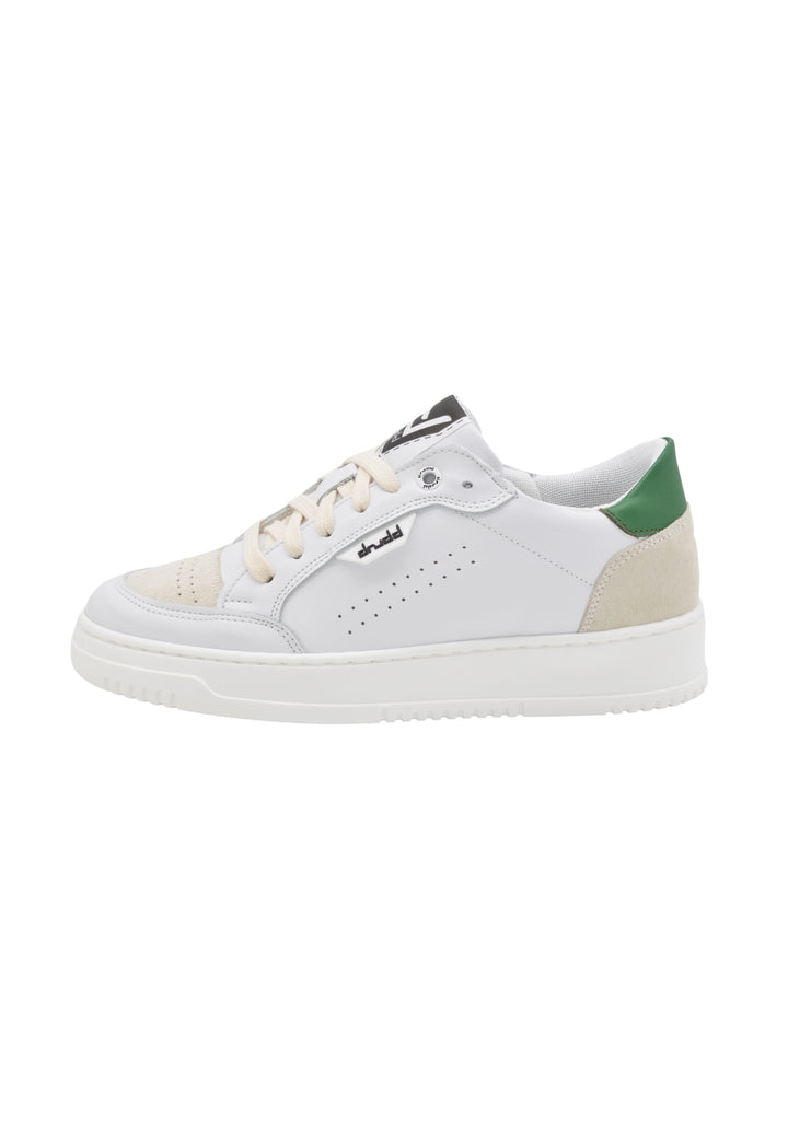 Sneakers Pelle Nappa Bianco e Verde - D-Carol