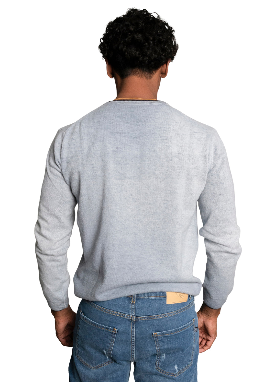 Maglione giro collo in Lana - D-Cold light blu