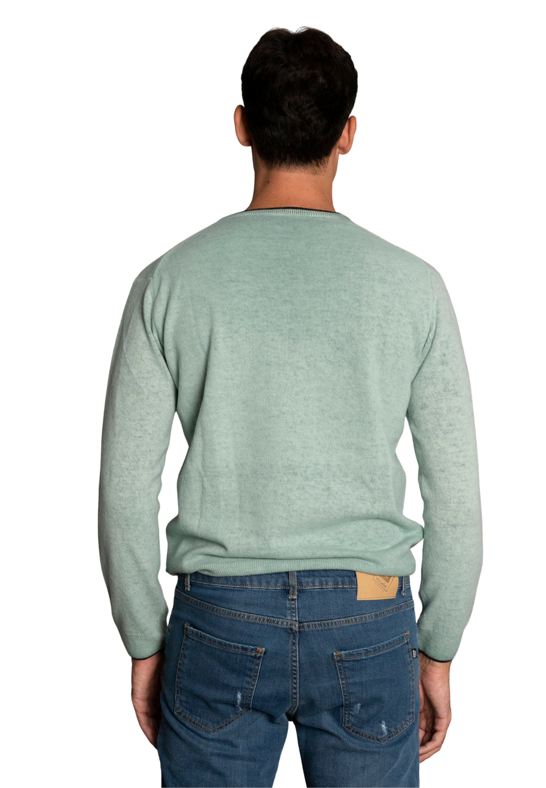 Maglione giro collo in Lana - D-Cold light green
