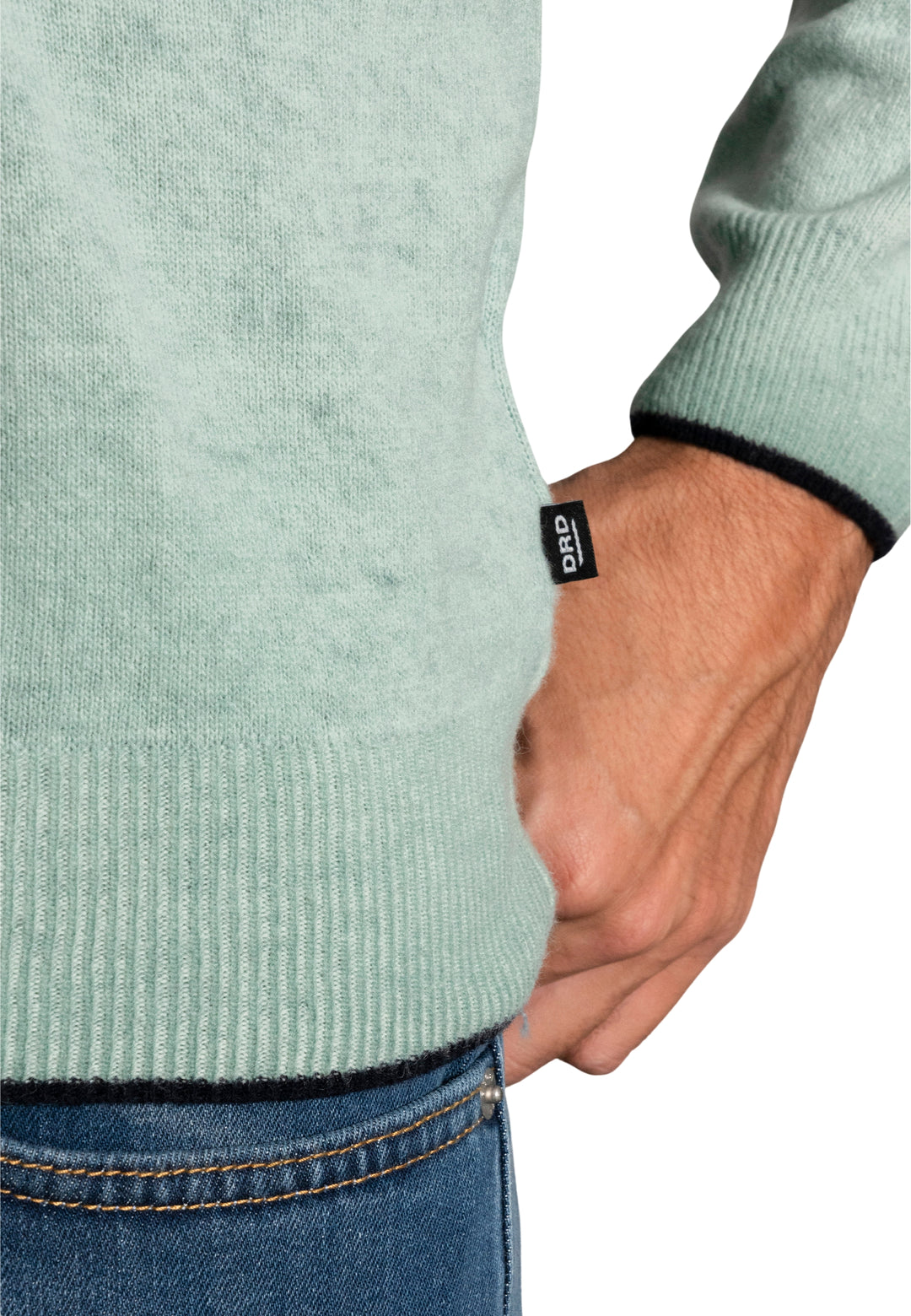 Maglione giro collo in Lana - D-Cold light green