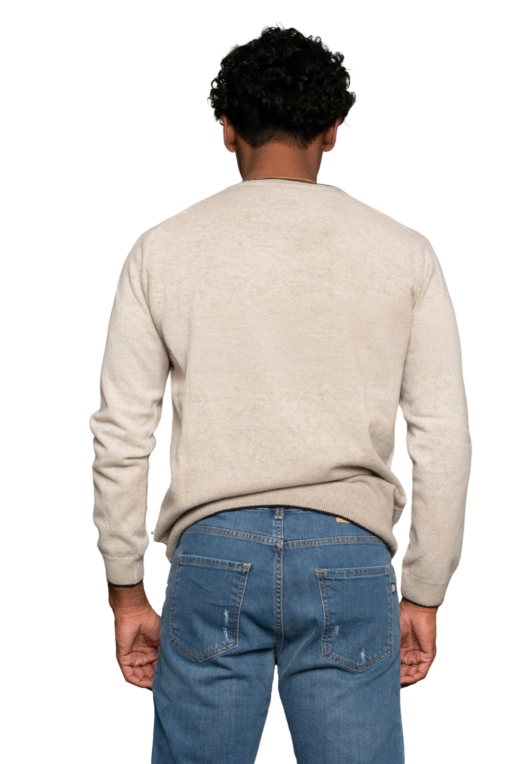 Maglione giro collo in Lana - D-Cold Beige
