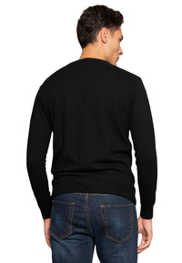 Maglione giro collo misto cashmere - D-Crew Nero