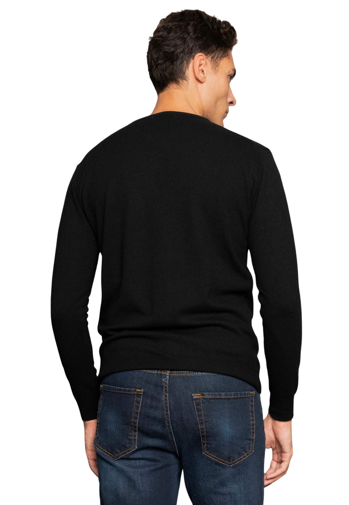 Maglione giro collo misto cashmere - D-Crew Nero