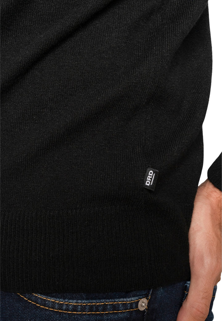 Maglione giro collo misto cashmere - D-Crew Nero