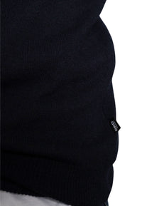 Maglione giro collo misto cashmere - D-Crew blu