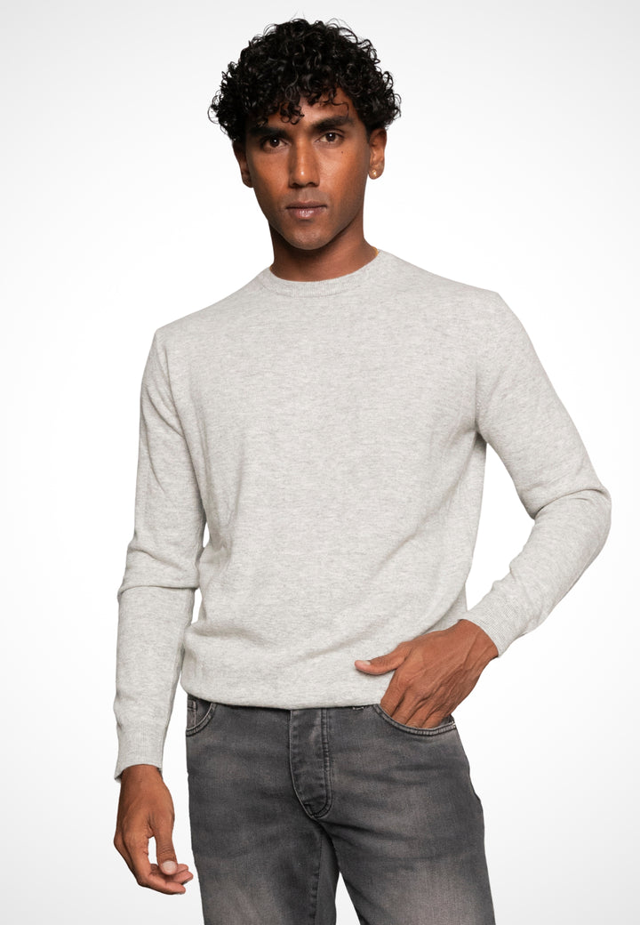 Maglione giro collo misto cashmere - D-Crew grigio
