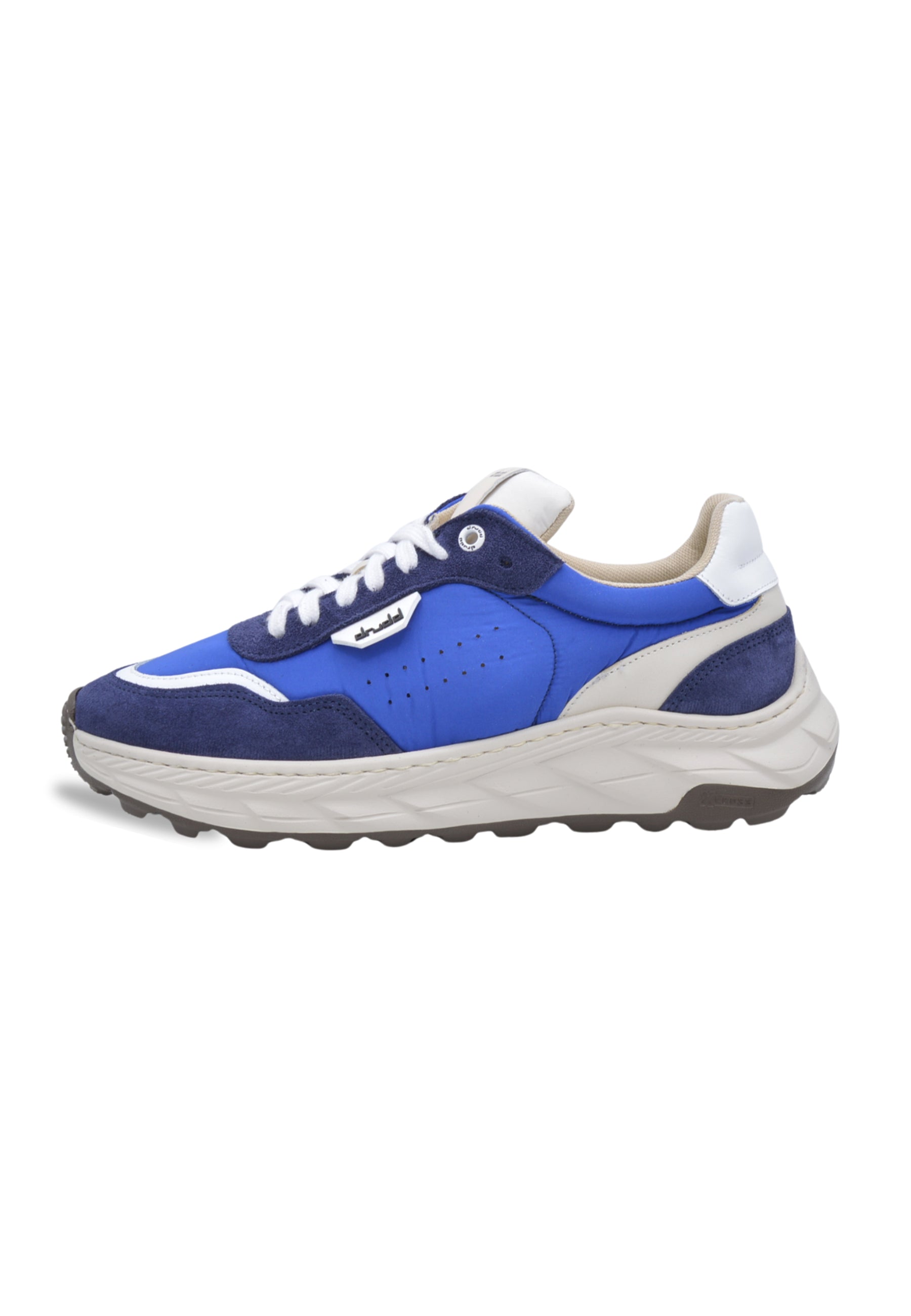 Sneakers in camoscio e tessuto blu - D-Cross