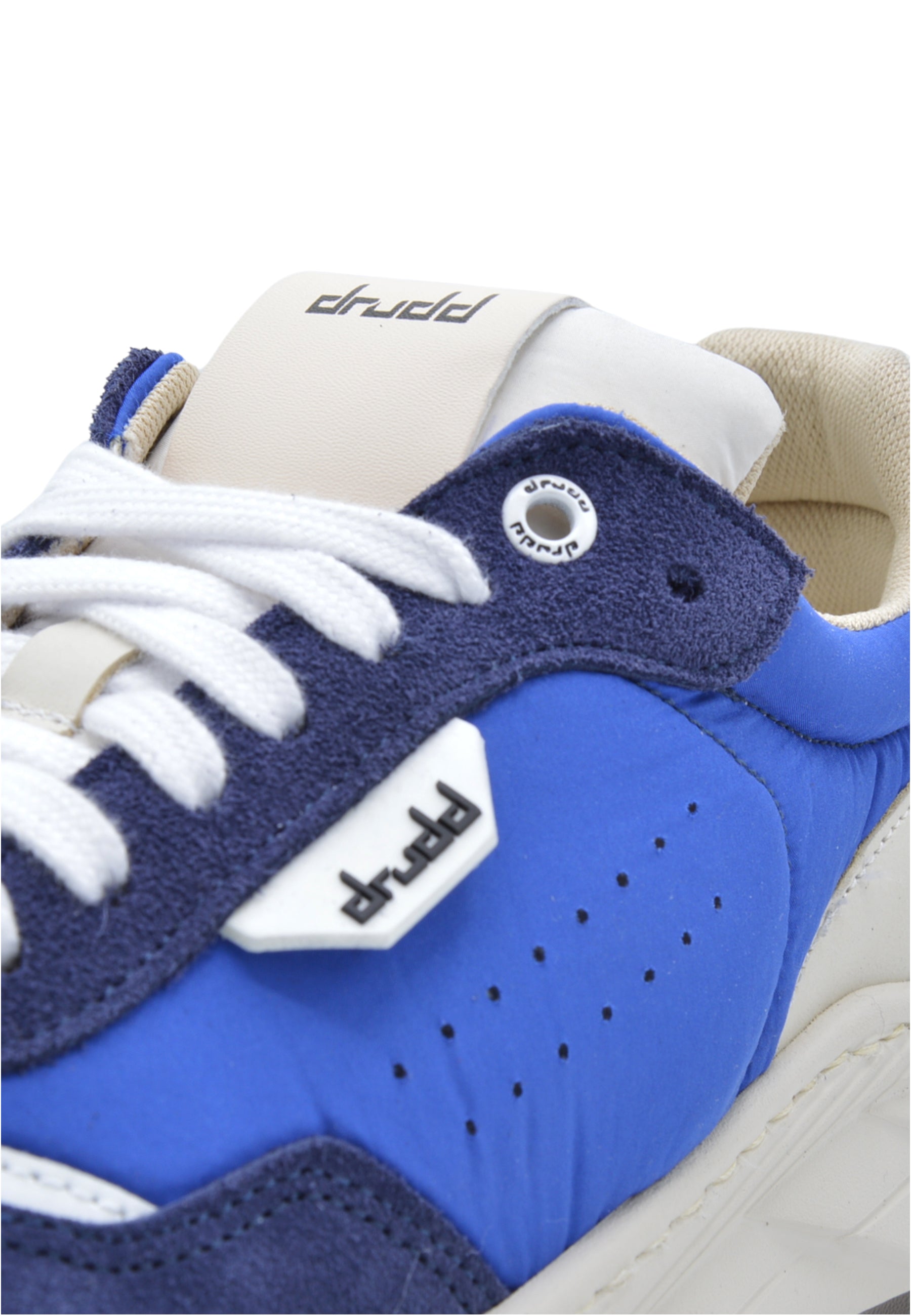 Sneakers in camoscio e tessuto blu - D-Cross