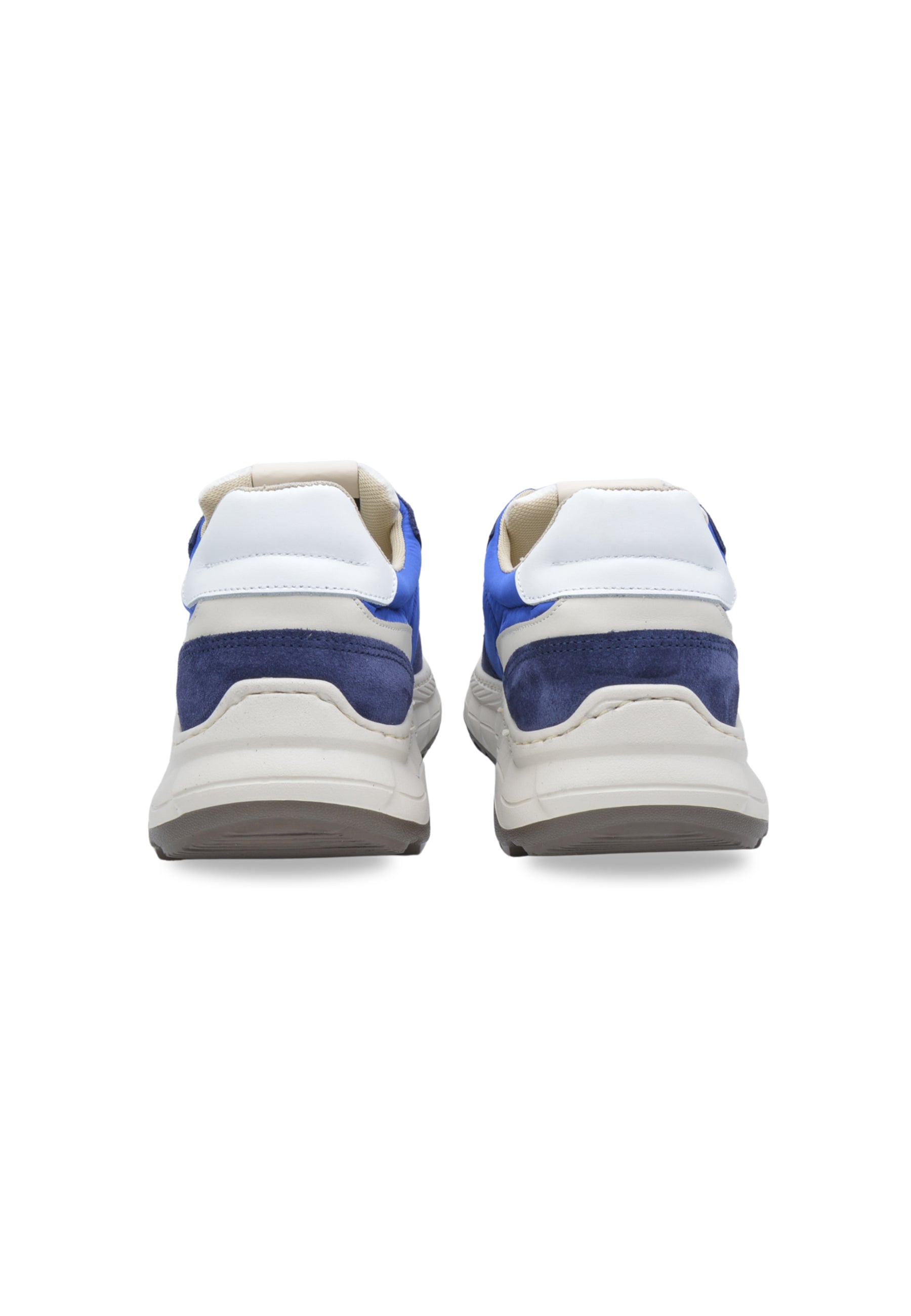 Sneakers in camoscio e tessuto blu - D-Cross