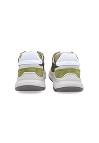 Sneakers in camoscio e tessuto verde - D-Cross