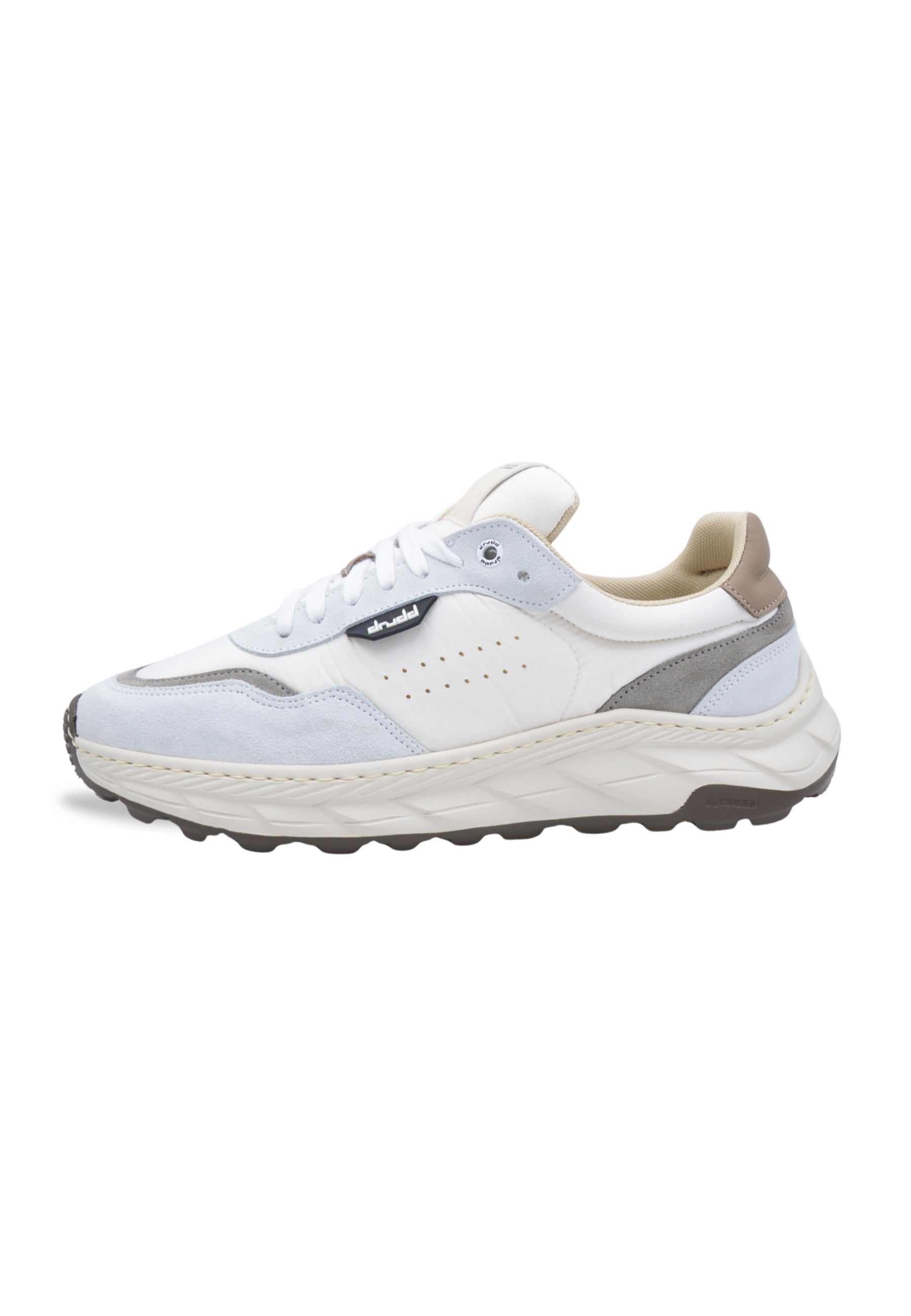 Sneakers in camoscio e tessuto bianco - D-Cross