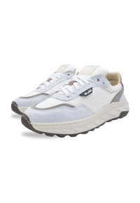 Sneakers in camoscio e tessuto bianco - D-Cross