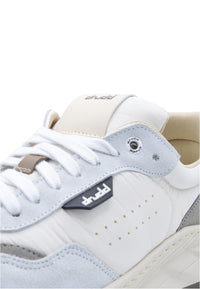 Sneakers in camoscio e tessuto bianco - D-Cross