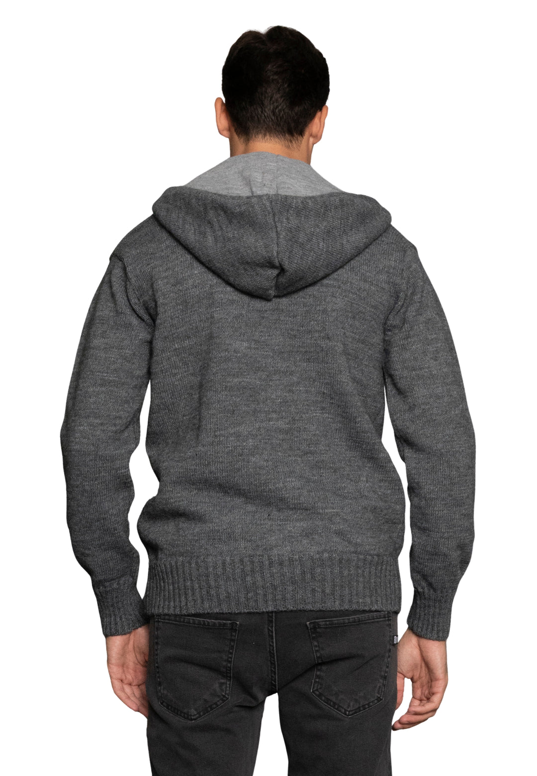 Cardigan con Zip misto Lana - D-Elbert Grigio
