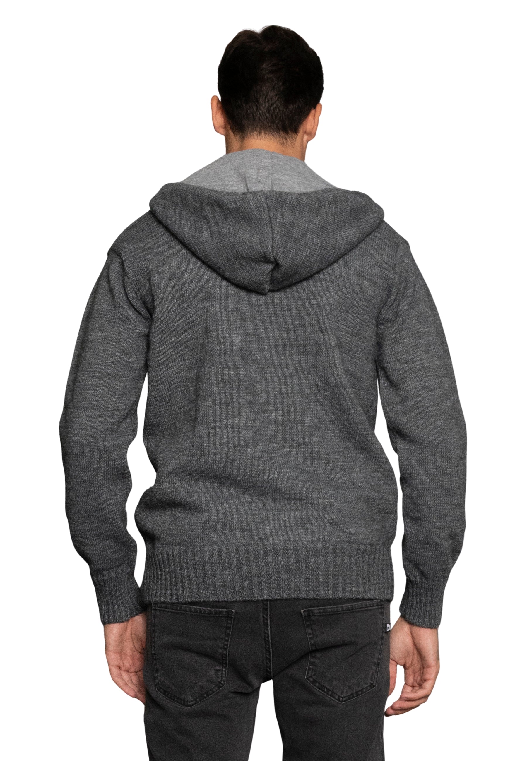 Cardigan con Zip misto Lana - D-Elbert Grigio