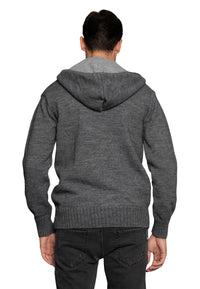 Cardigan con Zip misto Lana - D-Elbert Grigio