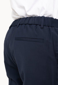 Pantalone con elastico  Fresco lana blu - D-Goldes