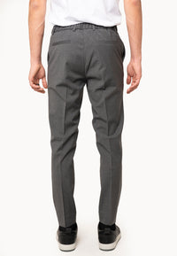 Pantalone con elastico  Fresco lana grigio - D-Goldes