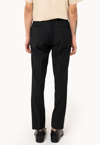 Pantalone con elastico  Fresco lana nero - D-Goldes