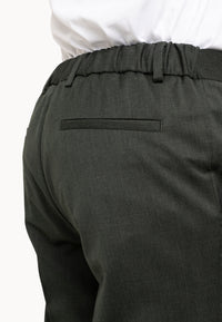 Pantalone con elastico  Fresco lana verde - D-Goldes