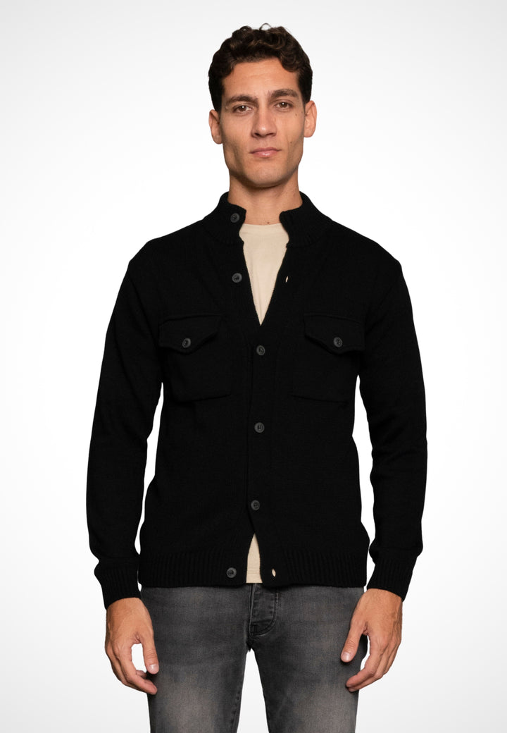Giacca in lana con bottoni - D-Jacket Nero