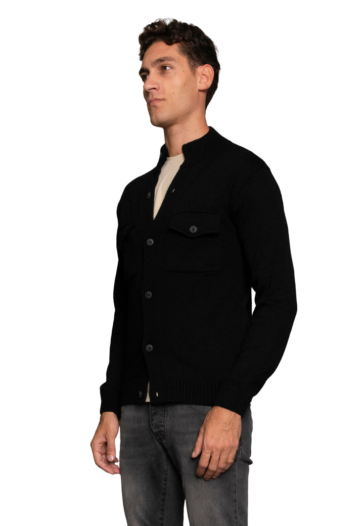 Giacca in lana con bottoni - D-Jacket Nero