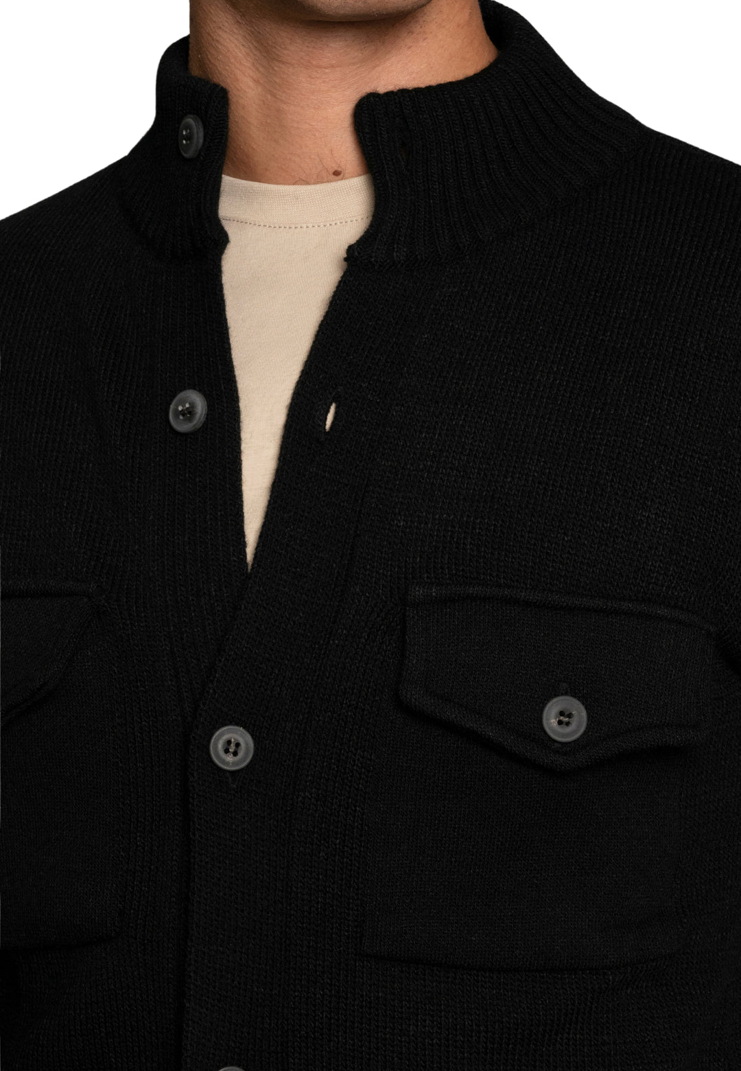 Giacca in lana con bottoni - D-Jacket Nero