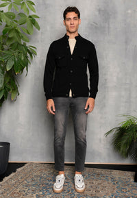 Giacca in lana con bottoni - D-Jacket Nero