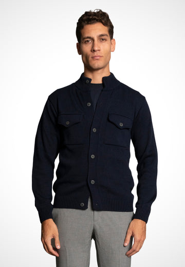 Giacca in lana con bottoni - D-Jacket Blu