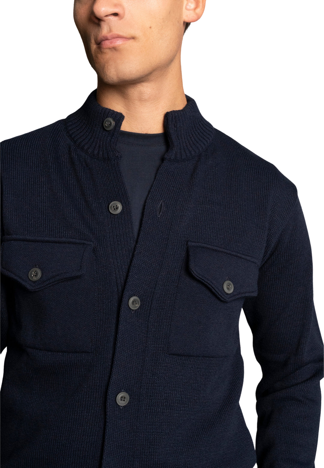 Giacca in lana con bottoni - D-Jacket Blu